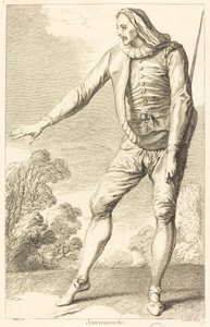 Scaramouche de François Joullain after Claude Gillot