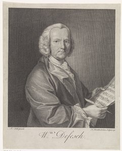 Retrato del compositor Willem de Fesch 1687-1761, 1751 de François Morellon de La Cave