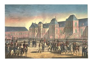La partida de Napoleón de Fontainebleau, 20 de abril de 1814 de François Pigeot