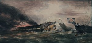 Incendio del barco de emigrantes Ocean Monarch, 24 de agosto de 1848 de François Prince de Joinville D
