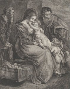 La Sagrada Familia con Santa Isabel y San Juan Bautista, ca. 1780 de François R. F. Brichet