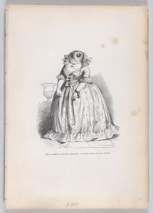 Ella se posó como un búho superior, y era solo un búho ridículo de Escenas de..., ca. 1837-47 de François Rouget