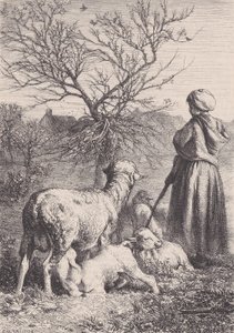 Una Pastora, ca. 1852 de François Rouget