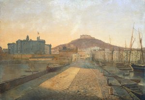 Vista de la Cartuja de San Martino y la Fortaleza de Sant