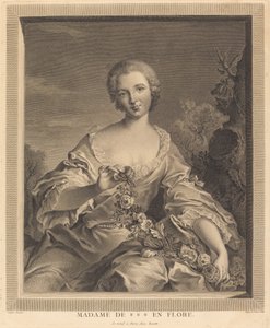 Mme. XXX en Flora de François Voyez after Jean Marc Nattier