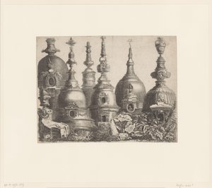 Fantasiebouwwerken Colección de varias piezas de amortiguación (título de la serie) de François de Cuvilliés (fils)