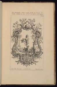 Cartucho con busto femenino, Livre d’ornements (Libro de adornos)