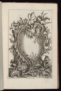 Cartucho con el bastón de Mercurio, Libro de Cartuchos Irregulares de François de Cuvilliés the Elder