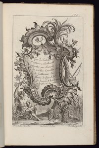 Cartucho con Palma, Livre de Cartouches Irréguliers (Libro de Cartuchos Irregulares) de François de Cuvilliés the Elder