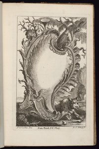 Cartucho con árbol, Libro de Cartuchos Irregulares de François de Cuvilliés the Elder