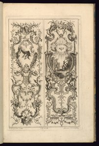 Diseño para dos paneles de François de Cuvilliés the Elder