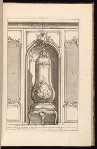 Diseño de una estufa de tierra barnizada en blanco... Diferente de François de Cuvilliés the Elder