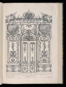 Pared con Puerta Doble, Livre de Lambris (Libro de Revestimientos) de François de Cuvilliés the Elder