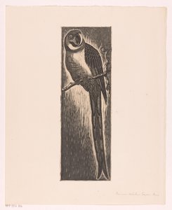 Loro sentado en una rama (título original del objeto) de Frans Bosen