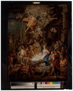La adoración de los pastores de Frans Christoph Janneck