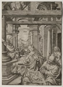 Adoración de los pastores de Frans Crabbe van Esplegem