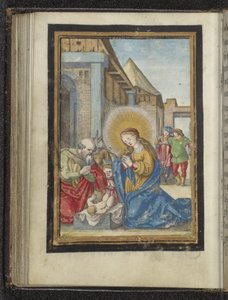 Adoración de José y María