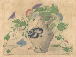 Finn en una jarra de cerámica de Frans Everbag (signed by artist)