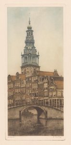 Zuiderkerk en Ámsterdam de Frans Everbag (signed by artist)