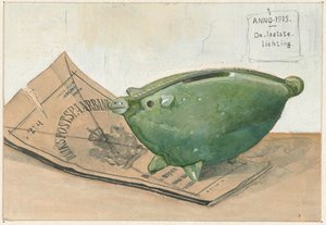 Hucha y libreta de ahorros