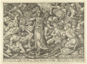 Victoria rodeada de prisioneros y trofeos de Frans Floris (I)