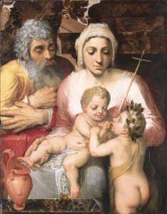 La Sagrada Familia con San Juan Bautista, 1546 de Frans Floris