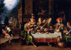 La parábola del hombre rico y el mendigo Lázaro, siglo XVII