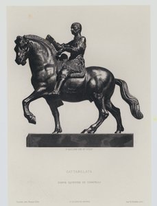 Figura ecuestre de bronce del condotiero renacentista italiano Gattemalata, por Donatello de Frans Gaillard