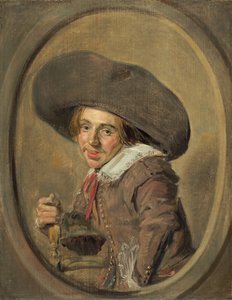 Un joven con un sombrero grande de Frans Hals