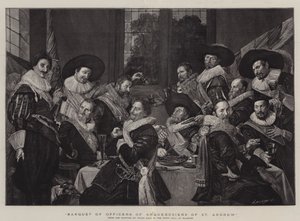 Banquete de oficiales de arcabuceros de San Andrés de Frans Hals