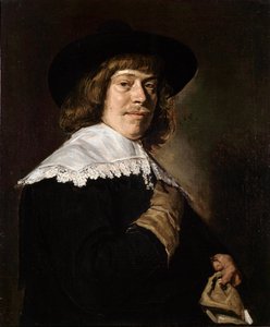 Retrato de un joven sosteniendo un guante, c1650 de Frans Hals