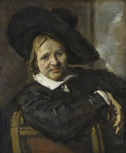 Retrato de un hombre sentado, con sombrero blando de Frans Hals