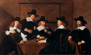 Los regentes del Hospicio Santa Isabel de Haarlem. Pintura de Frans Hals (ca. 1580-1666) 1641. Haarlem, Museo Frans Hals, Holanda de Frans Hals