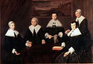 Los regentes del Hospicio de Ancianos de Haarlem. Pintura de Frans Hals (ca. 1580-1666) 1664. Dim. 249,5x170,5 cm. Haarlem, Museo Frans Hals, Holanda de Frans Hals