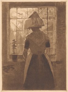 Chica de Zelanda frente a la ventana de Frans Hermesdorf