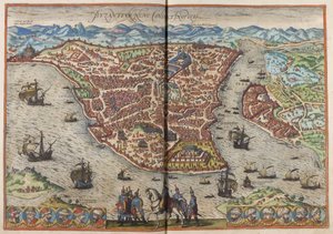 Bizancio. Constantinopla de: Civitates Orbis Terrarum, 1572 de Frans Hogenberg