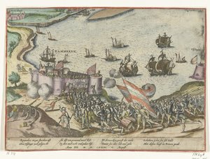 Fuerte Rammekens capturado, 1573 de Frans Hogenberg