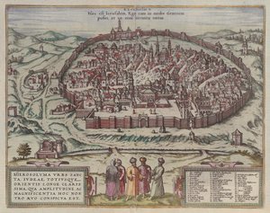 El Mapa de Jerusalén De: Jansson, Jan. Illustriorum Hispaniae urbium tabulae, Ámsterdam, 1657 de Frans Hogenberg