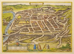 Vilnius de Urbium praecipuarum mundi theatrum quintum por Georg Braun, 1580s de Frans Hogenberg
