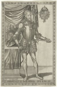 Retrato del rey Felipe II de España Retratos de cuerpo entero de reyes y reinas (título de la serie) de Frans Huys