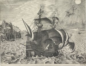 Velero con la caída de Ícaro Veleros (título de la serie) de Frans Huys