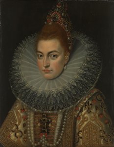 Retrato de la Archiduquesa Isabel Clara Eugenia (1566-1633, Infanta de España, c.1600 (óleo sobre cobre)