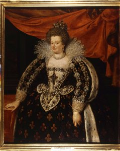 Retrato de María de Médici (1573 - 1642), esposa de Enrique IV y madre de Luis XIII de Frans II Pourbus