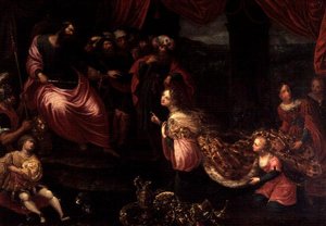 El rey Salomón y la reina de Saba de Frans II the Younger Francken
