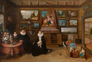 Colección de pinturas de Sebastian Leerse, c.1610 (óleo sobre tabla) de Frans II the Younger Francken