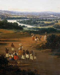 Pueblo de Serinhaem en Brasil o La casa de un plantador de caña de azúcar en Brasil de Frans Post