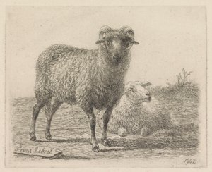 Carnero y oveja de Frans Lebret