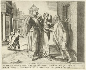 Lot y los dos ángeles Hospitalidad (título sobre el objeto) Historia del destino (título de la serie)
