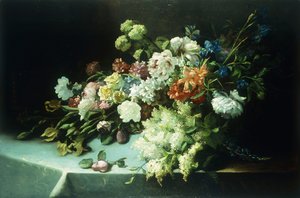 Naturaleza muerta floral de Frans Mortelmans