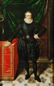 Francés: Portrait de Henri IV (1553-1610), roi de France, en costume noir Henry IV, King of France in Black Dress de Frans Pourbus the Younger
